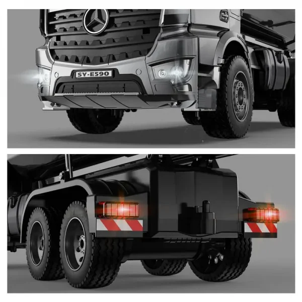 mercedes-benz-arocs-rc-model-lights Double E E590 remote control dump truck lights