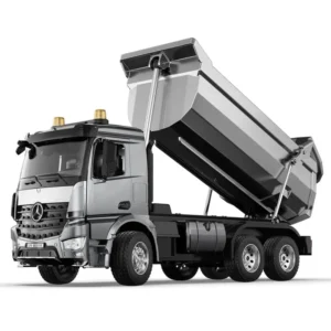 RC dump truck Mercedes Benz Arocs model E590 with lifted bed