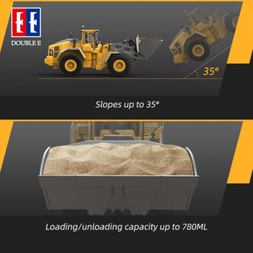 Vovlo RC wheel loader climbs 35 degrees slops and has 780ml shovel