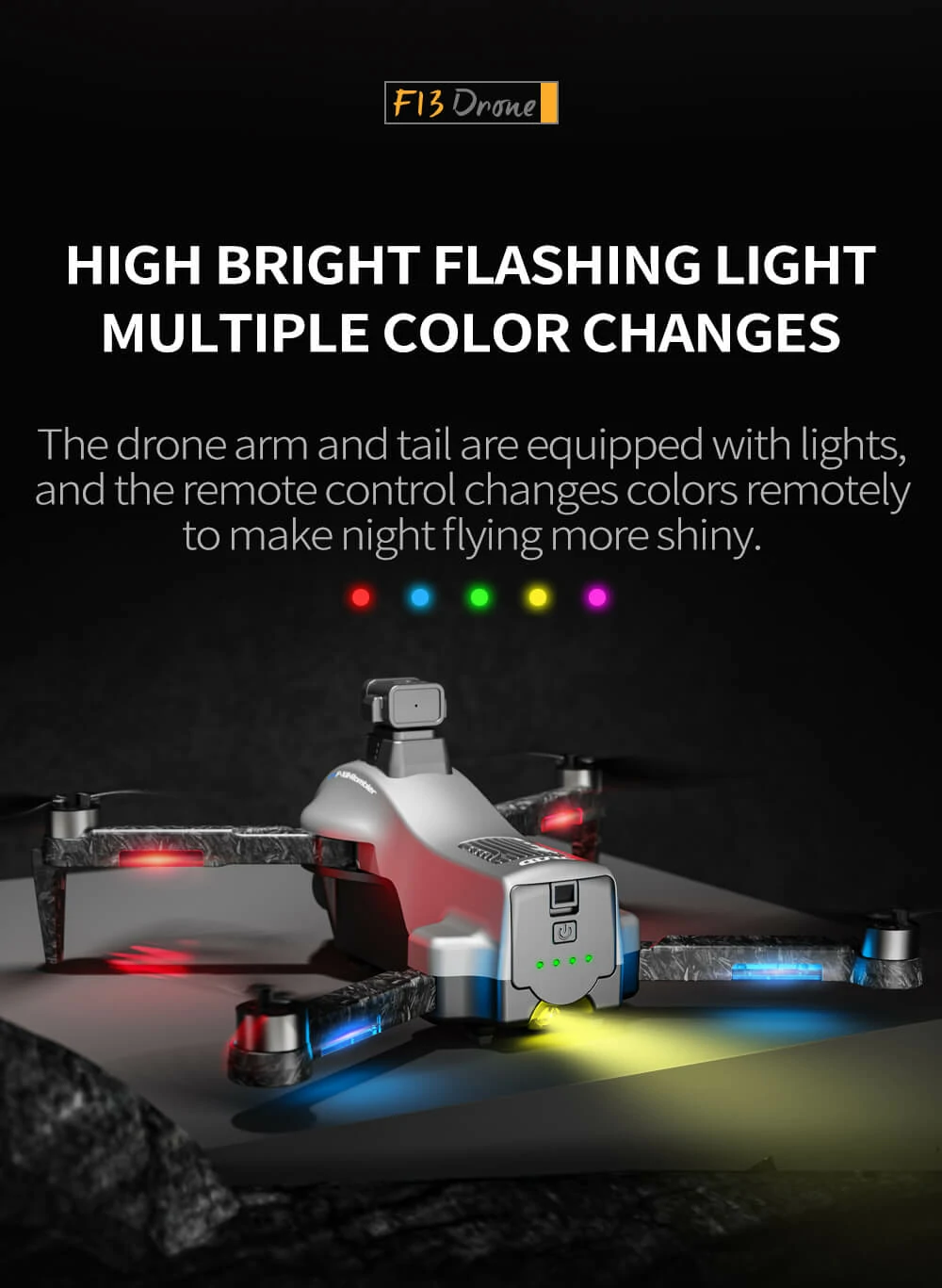 RC Drone Obstacle Avoidance GPS Brushless Drone with 4K Camera 4D-F13