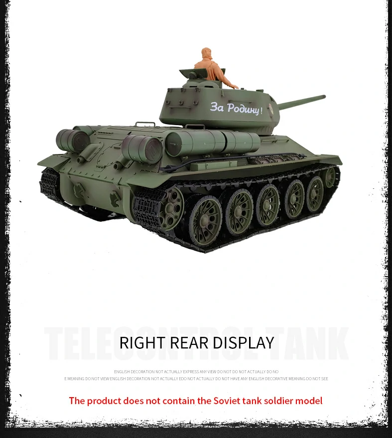 Heng Long RC Tank 1:16 Soviet T34-85 RTR RC tank