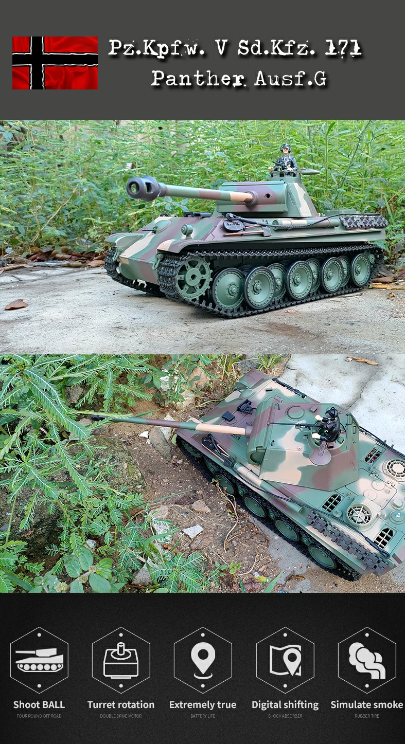 Heng Long RC Tank Panther Ausf. G Tank 3879-1