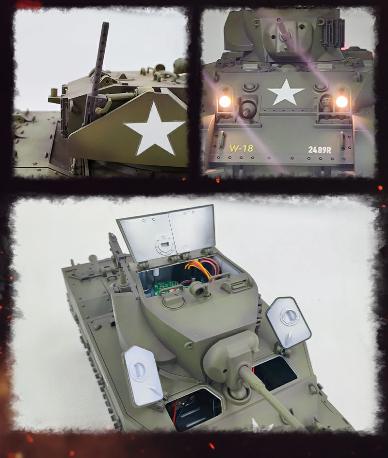 Heng Long RC Tank 1:16 USA MSA1 STUART TANK MODEL G2080