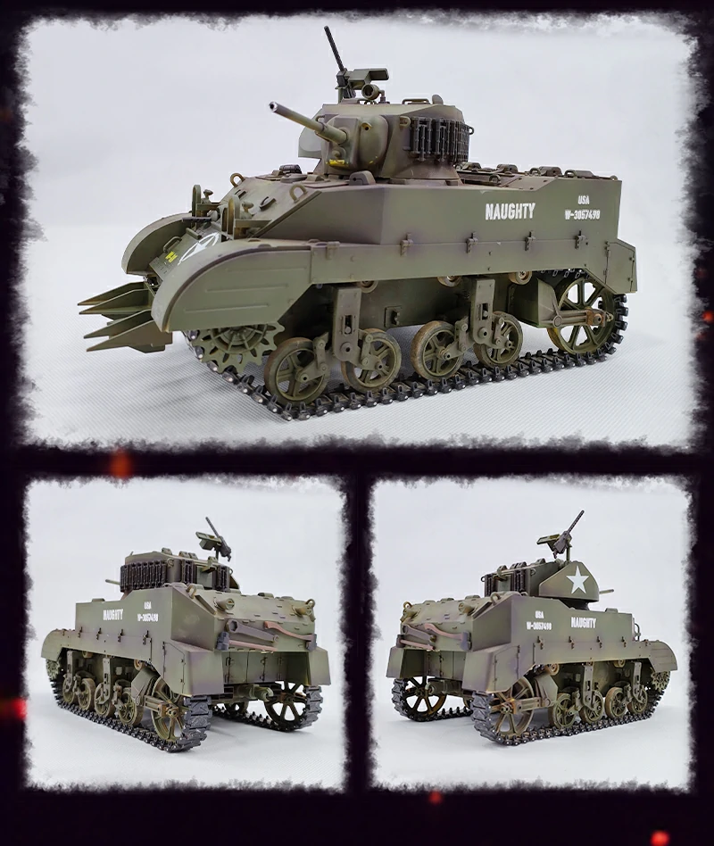 Heng Long RC Tank 1:16 USA MSA1 STUART TANK MODEL G2080