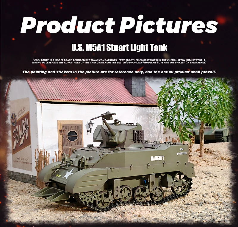 Heng Long RC Tank 1:16 USA MSA1 STUART TANK MODEL G2080