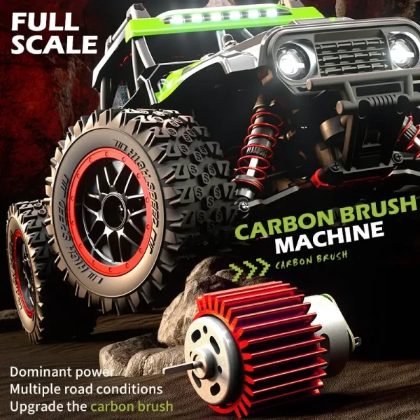 jjrc-brushed-truck JJRC brushed truck in green color with the carbon brush motor image