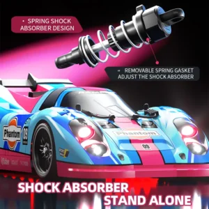 RC drift car with adjustable shocks