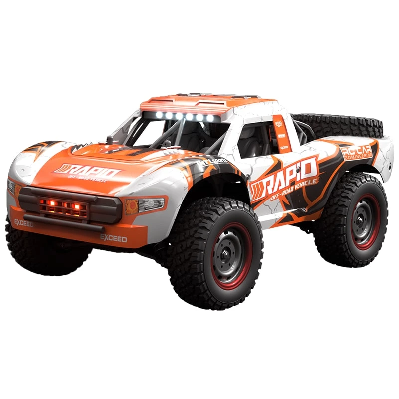 JJRC Q130 RC Short Course Truck in orange and white