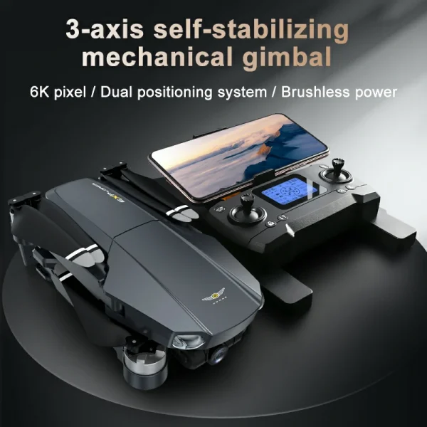 main RC Drone JJRC 3-axis Self-stabilizing Gimbal ESC 6K Camera Remote Control Aircraft X20 (2) RC Drone JJRC 3-axis Self-stabilizing Gimbal ESC 6K Camera Remote Control Aircraft X20