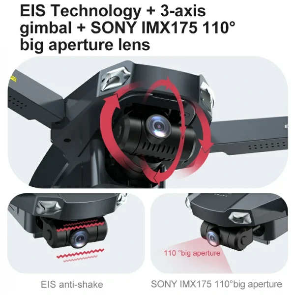 main RC Drone JJRC 3-axis Self-stabilizing Gimbal ESC 6K Camera Remote Control Aircraft X20 (3) RC Drone JJRC 3-axis Self-stabilizing Gimbal ESC 6K Camera Remote Control Aircraft X20
