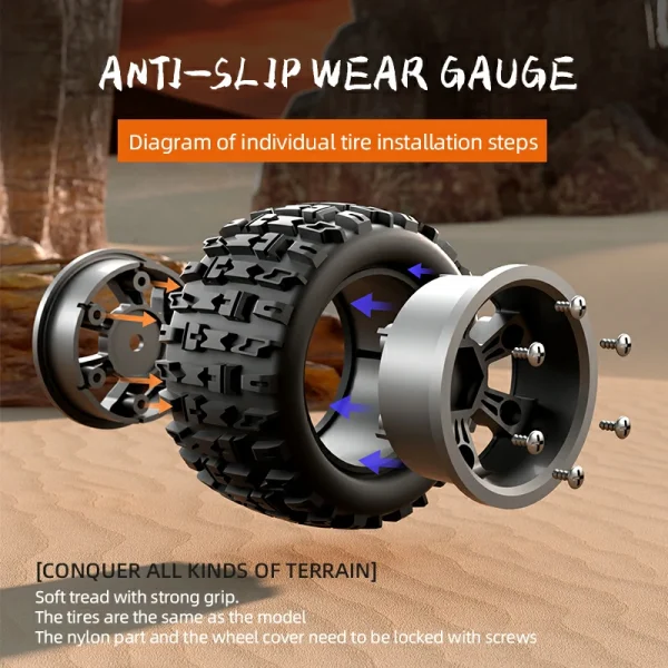 THE LINK 4WD Carbon Brush High-speed Car 18102 (12) THE LINK 4WD Carbon Brush High-speed RC Truck 18102