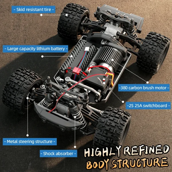 THE LINK 4WD Carbon Brush High-speed Car 18102 (9) THE LINK 4WD Carbon Brush High-speed RC Truck 18102