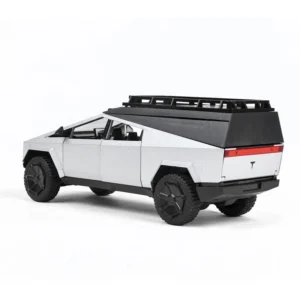 RC Cybertruck pickup in white rear view