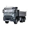 Remote control Volvo FMX dump truck replica model in grey/silver color