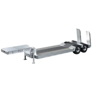 Flatbed trailer remote control hobby model on the white background