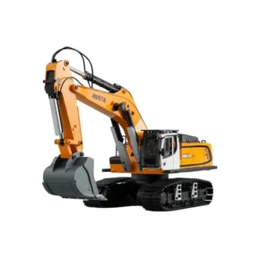 yellow and white RC excavator huina 1599