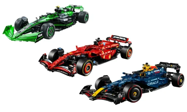 Lego and CaDA F1 models in 1/8 scale