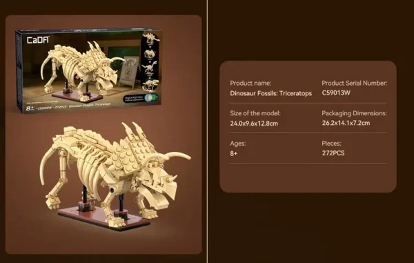 cada-c59013w-triceratops-min CaDA Dinosaur Fossil C591012W C59013W C59014W