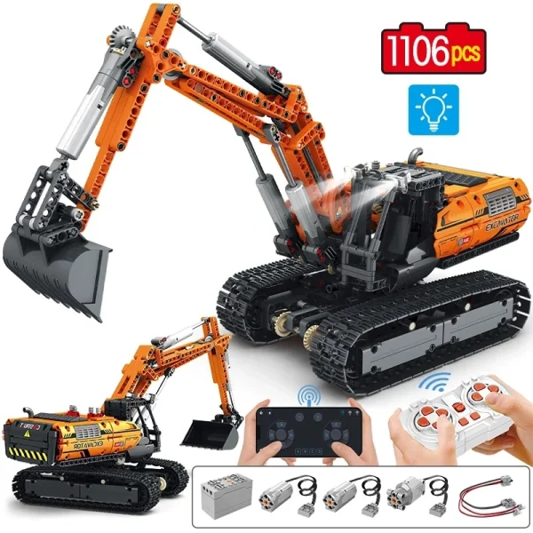 Reobrix 22003 Remote Control Version Excavator