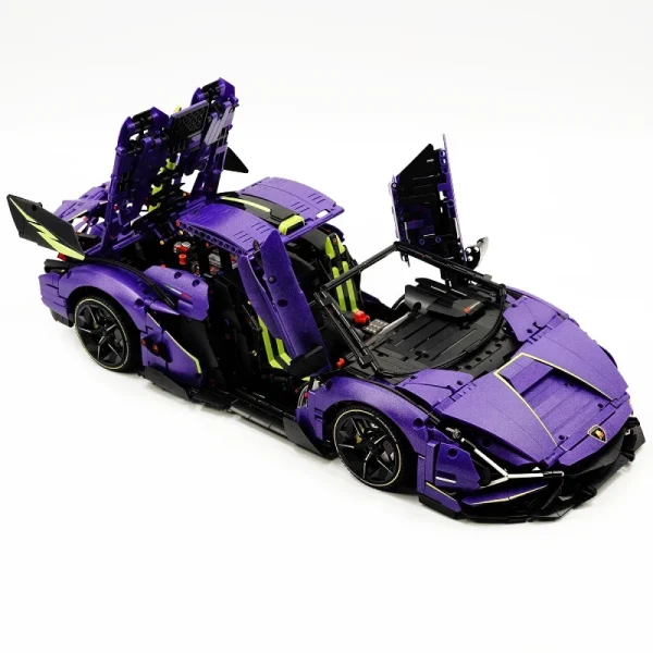 Technic Racing Purple GULY 10635 Lamborghini Purple Bull Supercar | Wave RC