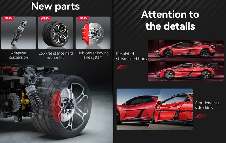 CaDA 1/8 scale car new parts