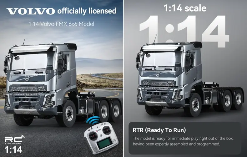 Double E E113 hydraulic RC hauler Volvo FMX
