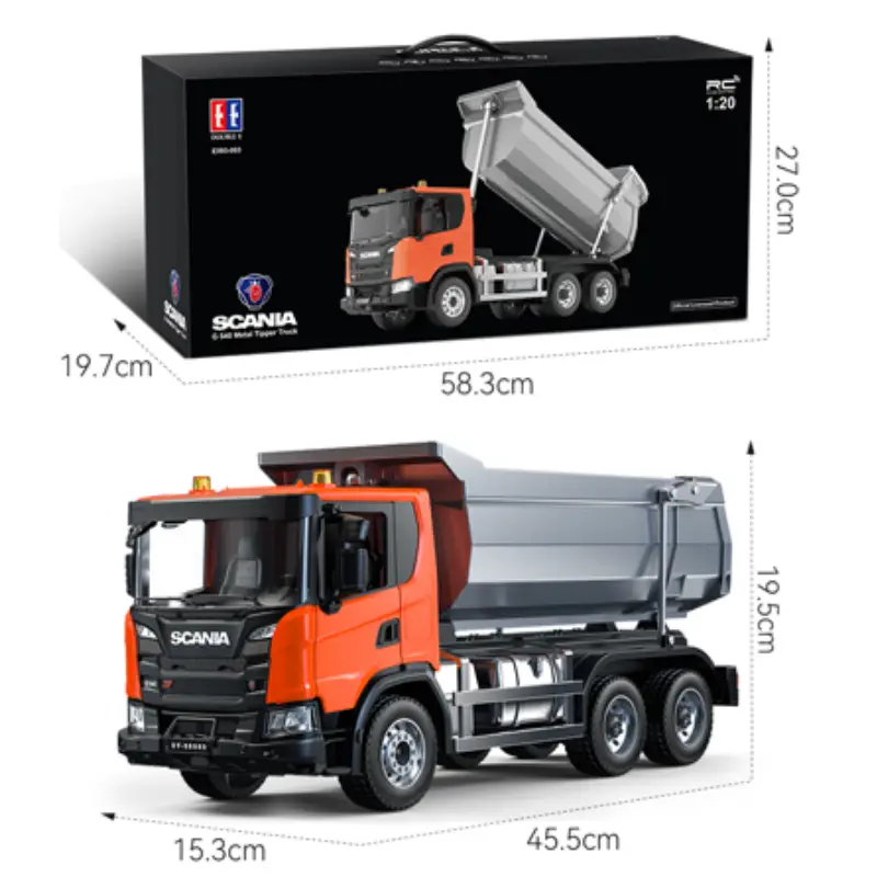 Double e Scania G580 RC dump truck all metal model E118