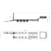 LESU 1/14 Hydraulic RC flatbed trailer LS-A0054 4 axles