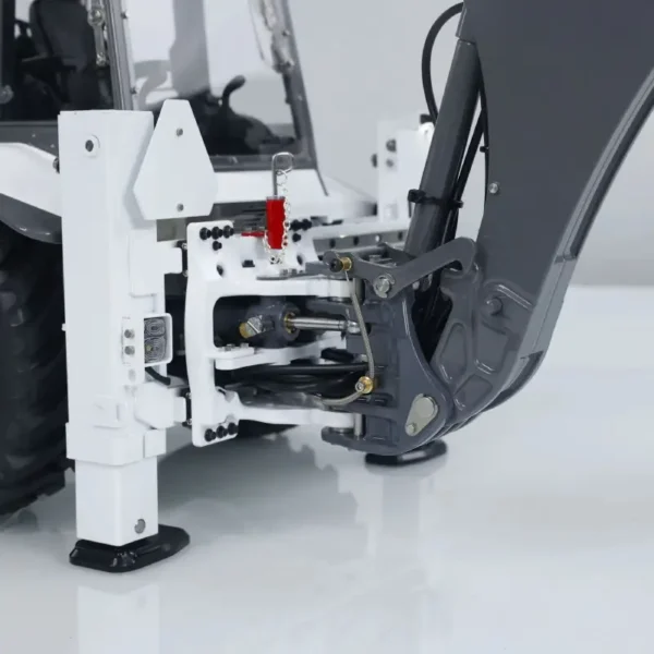 lesu-aoue--bl71-hydraulic-remote-control-backhoe-loader LESU AOUE BL71 hydraulic RC backhoe loader with support leg.