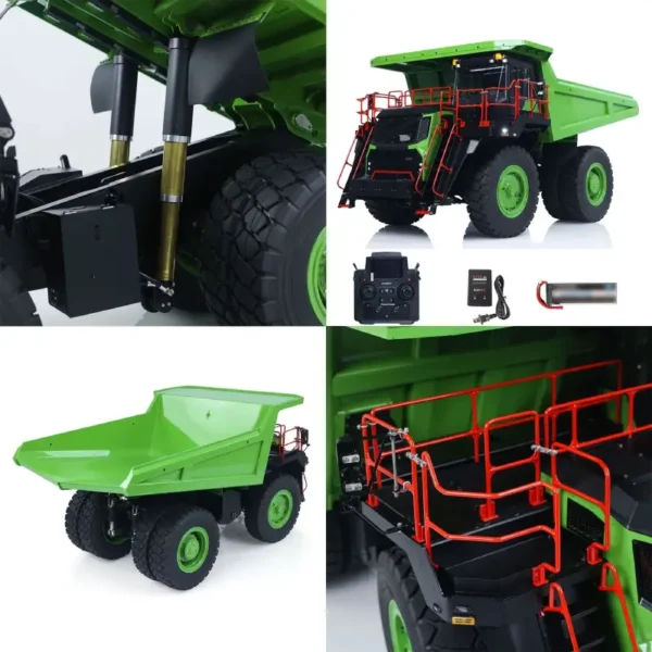 lesu-aoue-r100e-hydraulic-remote-control-mining-dump-truck LESU AOUE R100E metal hydraulic RC mining dump truck